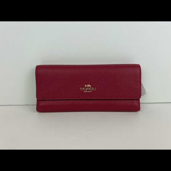 Coach Soft Trifold Wallet dusty pink